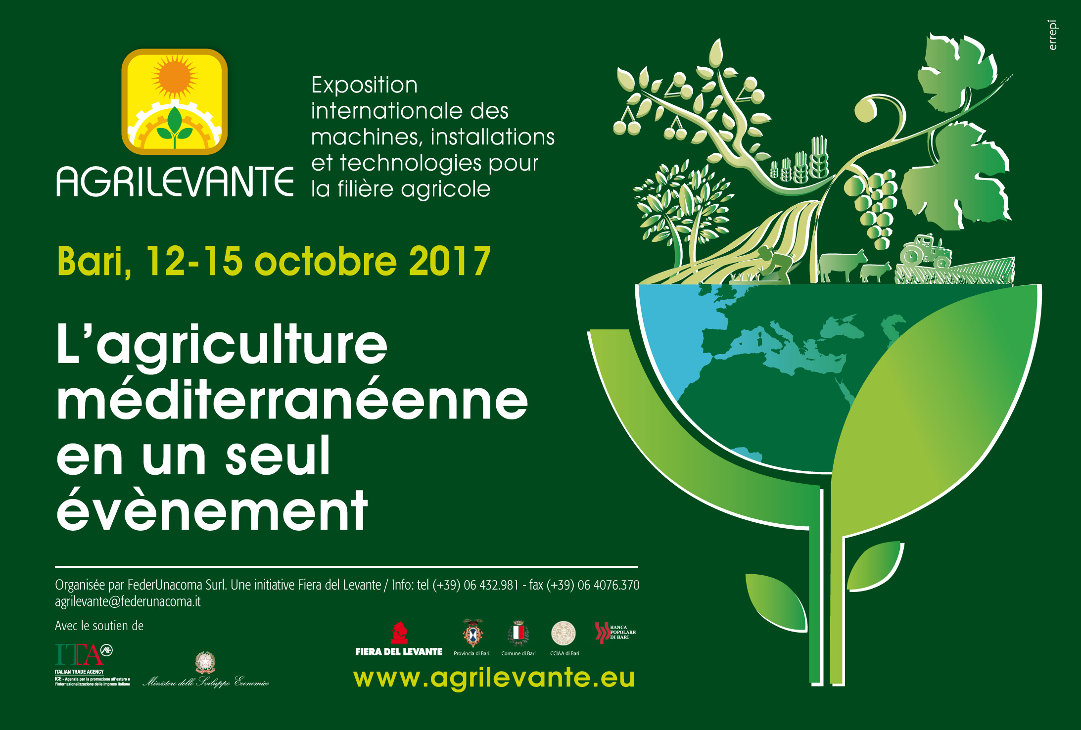 Salon Agrilevante du 12 au 15 octobre à Bari
