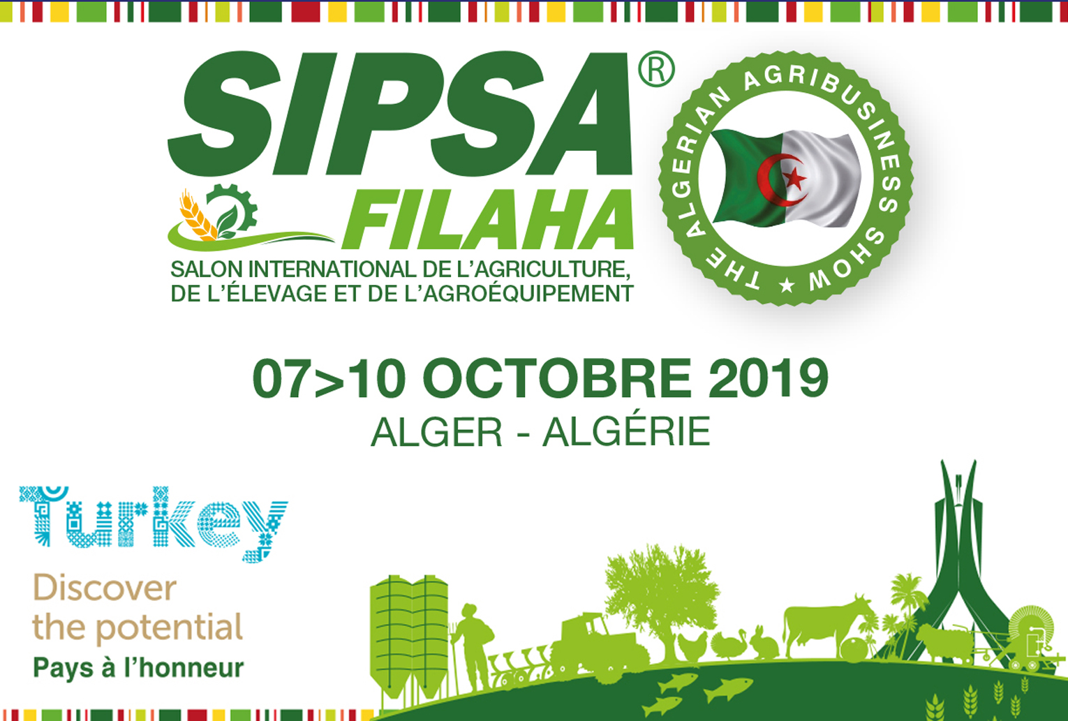 SIPSA-FILAHA 2019: Salon International de l’Agriculture, de l’Élevage et de l’Agroéquipement