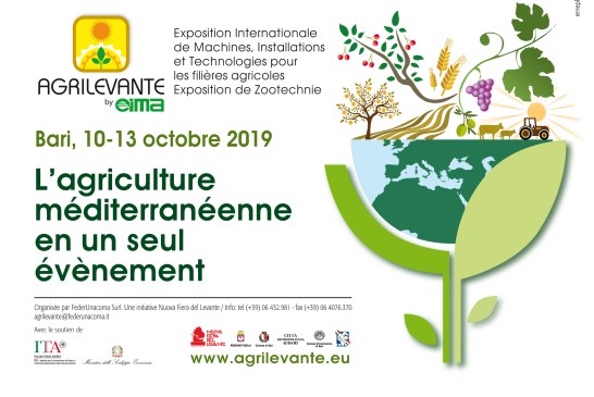 Salon du machinisme AGRILEVANTE: du 10 au 13 octobre 2019, Bari (Italie)