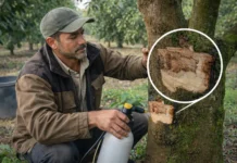 Avocatier: Protection et “nettoyage” de fin d’hiver contres les maladies de bois et du sol Avocatier: Protection et “nettoyage” de fin d’hiver